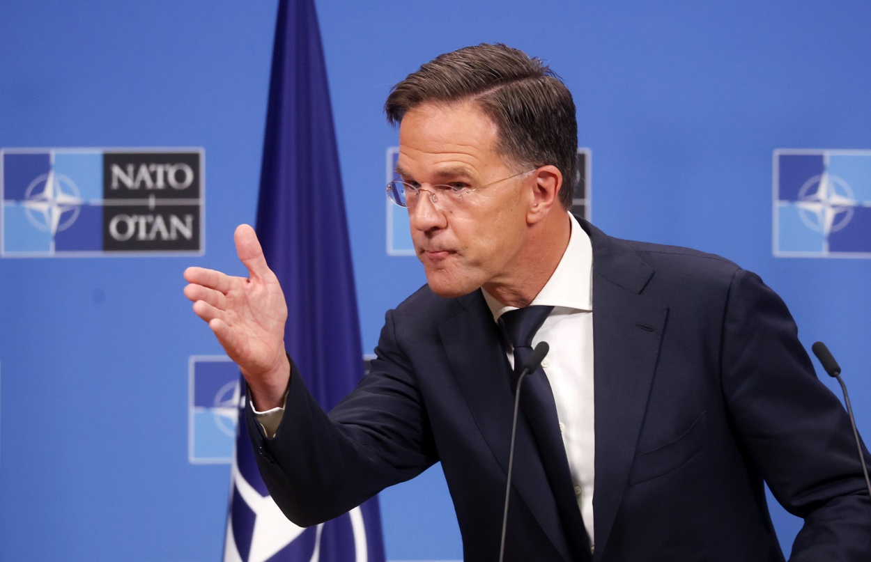 El nuevo secretario general de la OTAN, Mark Rutte, el 1 de octubre. (Foto de Olivier Hoslet de la agencia EFE/EPA)