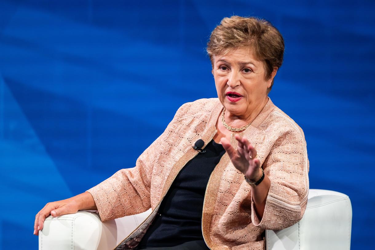 Fotografía de archivo en donde se ve a la directora gerente del Fondo Monetario Internacional (FMI), Kristalina Georgieva,en Washington, DC, EUA. (Foto de Jim Lo Scalzo de la agencia EFE)