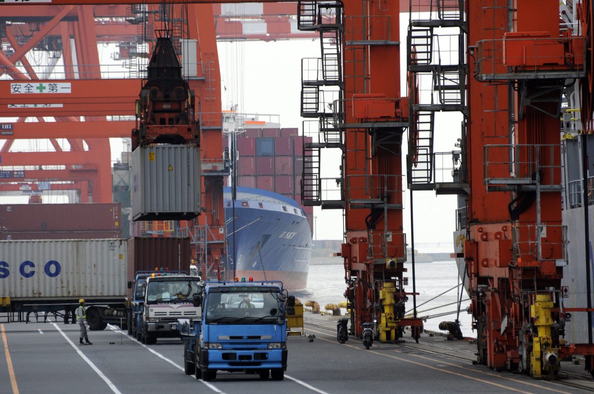 Fotografía de archivo de un puerto de exportaciones en Estados Unidos. (Foto de Franck Robichon de la agencia EFE)