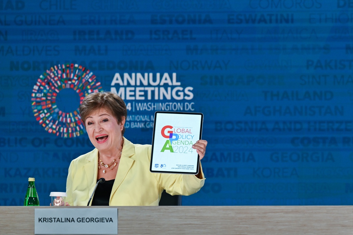 La directora gerente del Fondo Monetario Internacional (FMI), Kristalina Georgieva. (Foto de Annabelle Gordon de la agencia EFE/EPA)