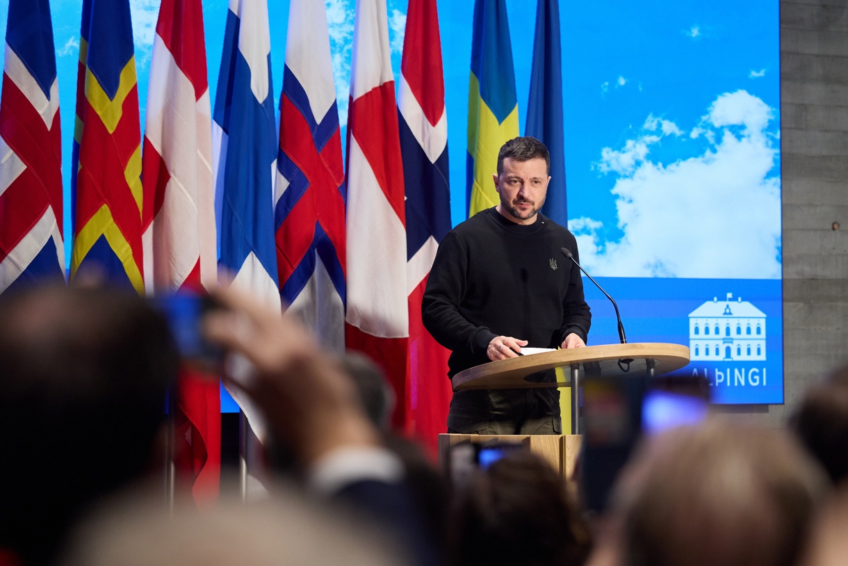 Una foto proporcionada por el Servicio de Prensa de la Presidencia de Ucrania muestra al Presidente de Ucrania, Volodymyr Zelensky. (Foto de Servicio de Prensa del presidente ucraniano de la agencia EFE/EPA)