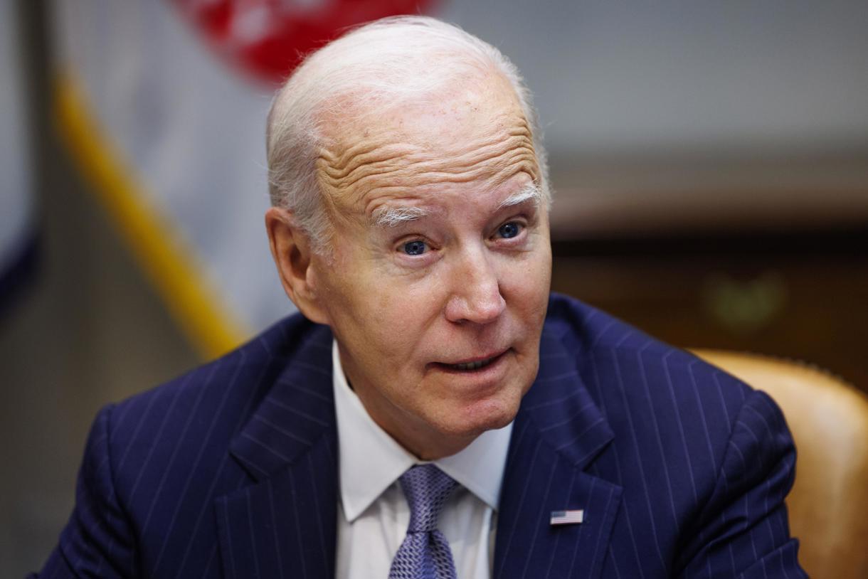 El presidente de Estados Unidos, Joe Biden, en la Sala Roosevelt de la Casa Blanca en Washington DC, EUA. (Foto de Aaron Schwartz de la agencia EFE)