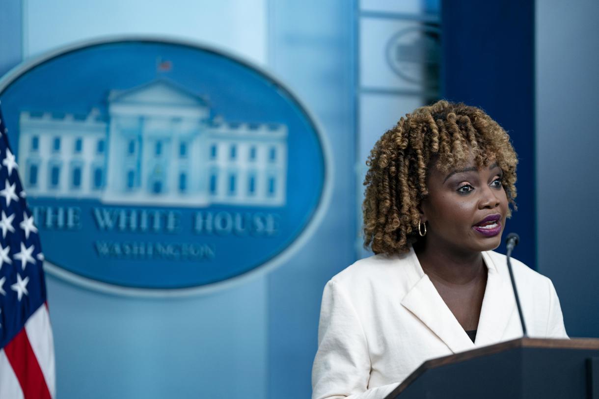 Fotografía de la portavoz de la Casa Blanca, Karine Jean-Pierre. (Foto de Bonnie Cash de la agencia EFE)