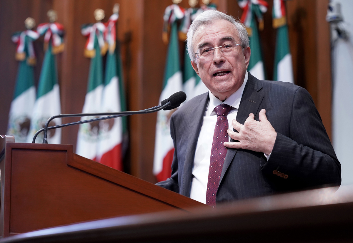 Fotografía de archivo fechada el 25 de febrero de 2022, que muestra al gobernador de Sinaloa, Rubén Rocha Moya. (Foto de Juan Carlos Cruz de la agencia EFE)