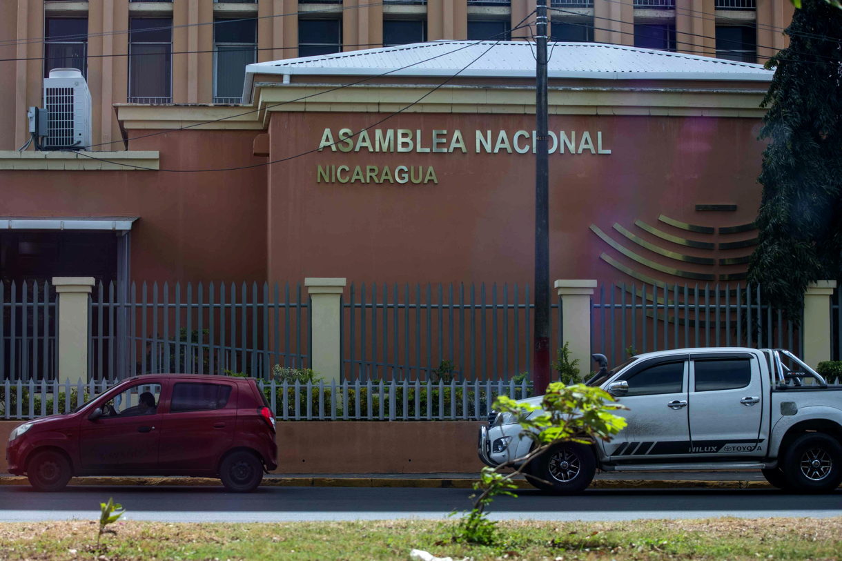 Fotografía de archivo de la fachada del edificio de la Asamblea Nacional de Nicaragua, localizada en Managua. (Foto de EFE/STR)