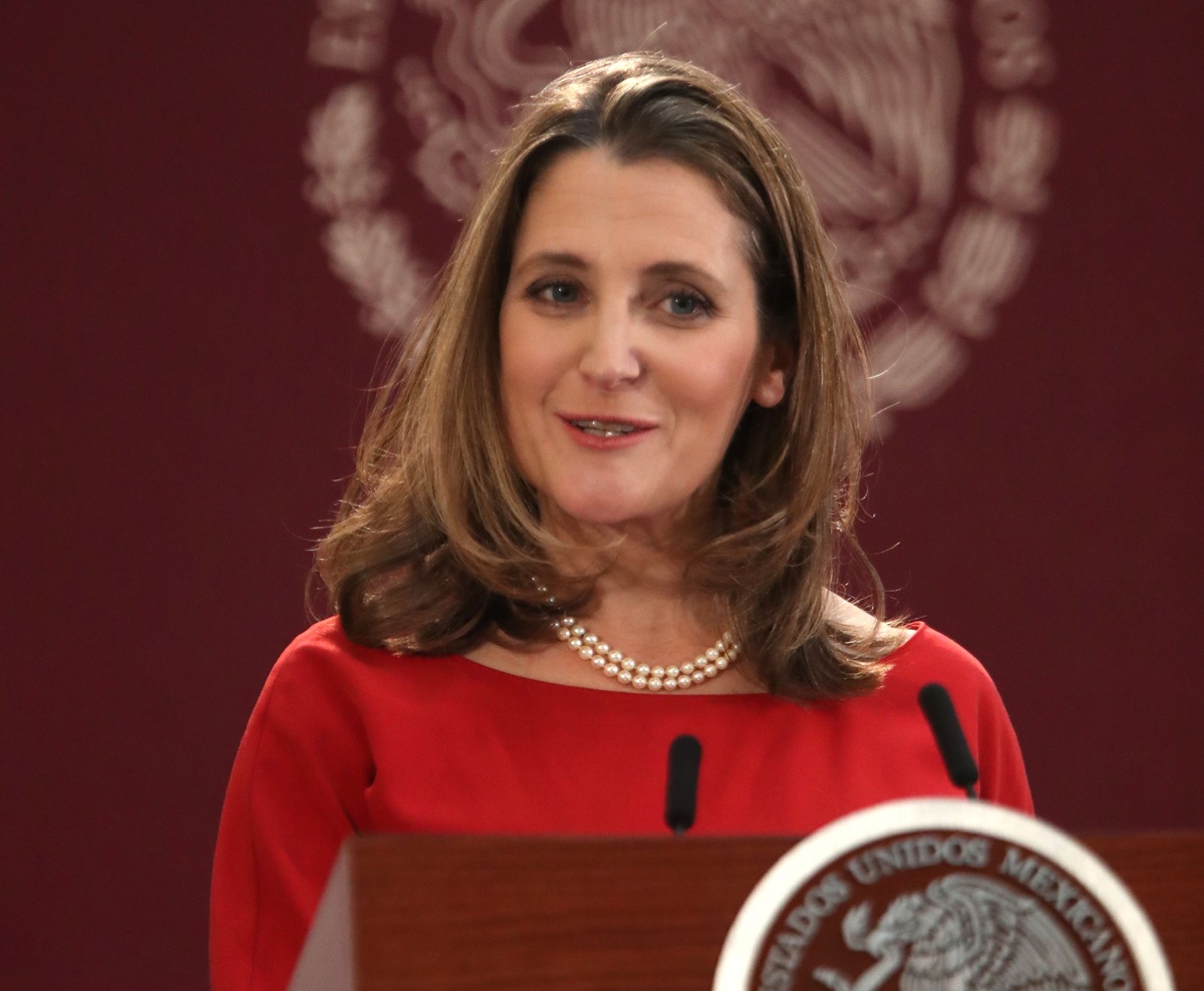 Fotografía de archivo de la viceprimera ministra canadiense, Chrystia Freeland. (Foto de Mario Guzmán de la agencia EFE)