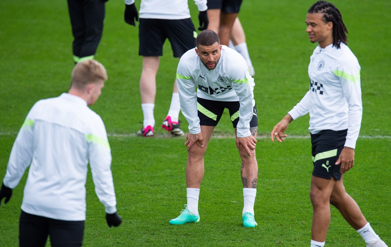 El jugador del Manchester City Kyle Walker (C). (Foto de Peter Powell/Archivo de la agencia EFE/EPA)