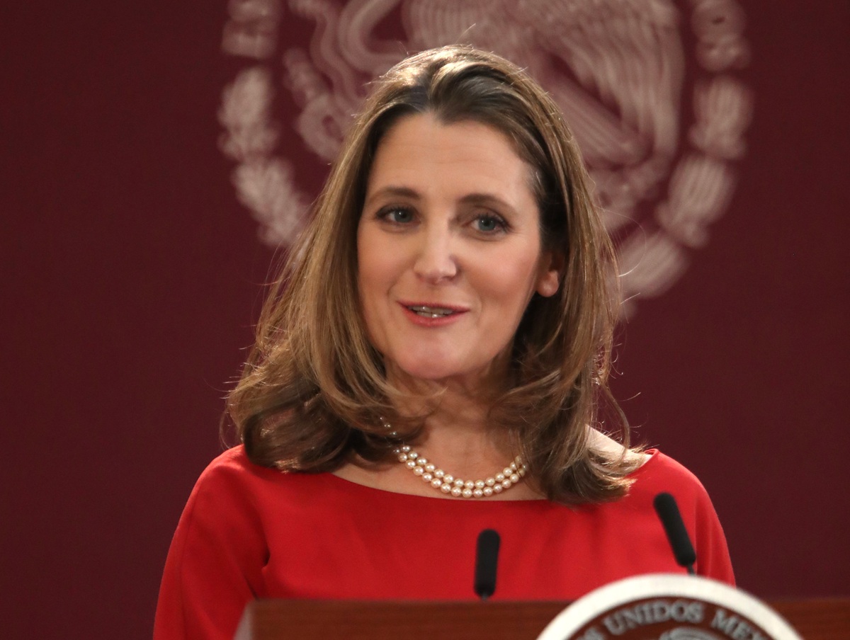 Fotografía de archivo de la exministra de Finanzas de Canadá Chrystia Freeland. (Foto Mario Guzmán de la agencia EFE)