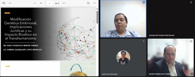 El título de la ponencia del estudiante universitario fue “Modificación genética embrional, implicaciones jurídicas y su impacto bioético en el transhumanismo”. (Foto de la Dirección General de Prensa de la UdeC)