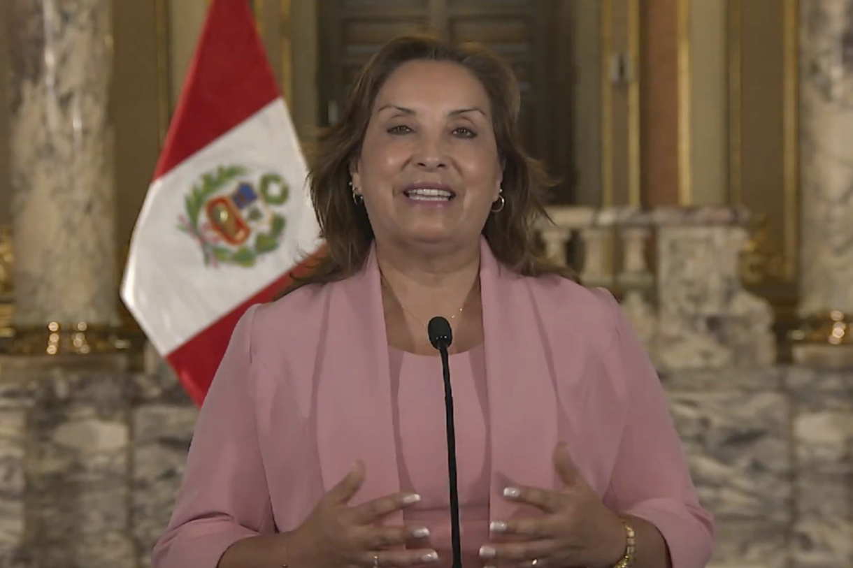 La presidenta de Perú, Dina Boluarte. (Foto de Presidencia de Perú/EFE)