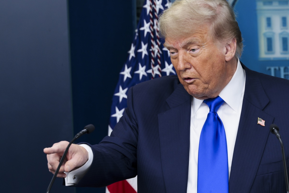 El presidente de los Estados Unidos, Donald J. Trump, responde una pregunta durante la rueda de prensa en la Casa Blanca en Washington, DC. (Foto de Shawn Thew de la agencia EFE)