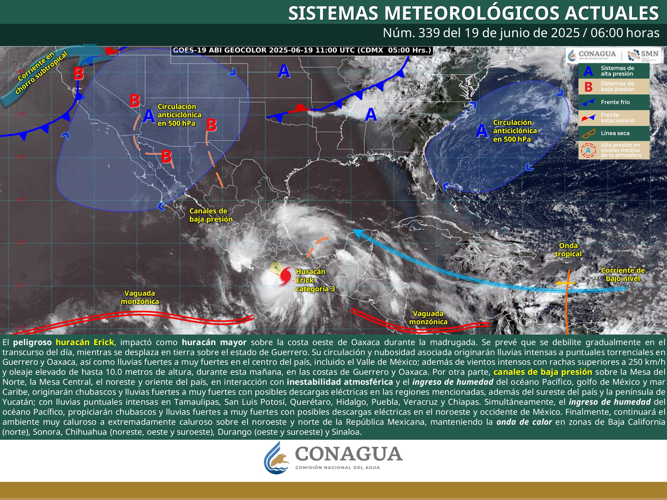 Imagen del Servicio Meteorológico Nacional.