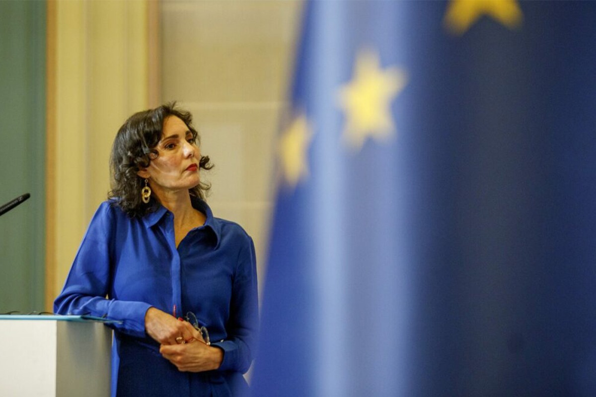 La comisaria europea de Preparación y Gestión de Crisis, Hadja Lahbib en una foto de archivo. Foto tomada de la web