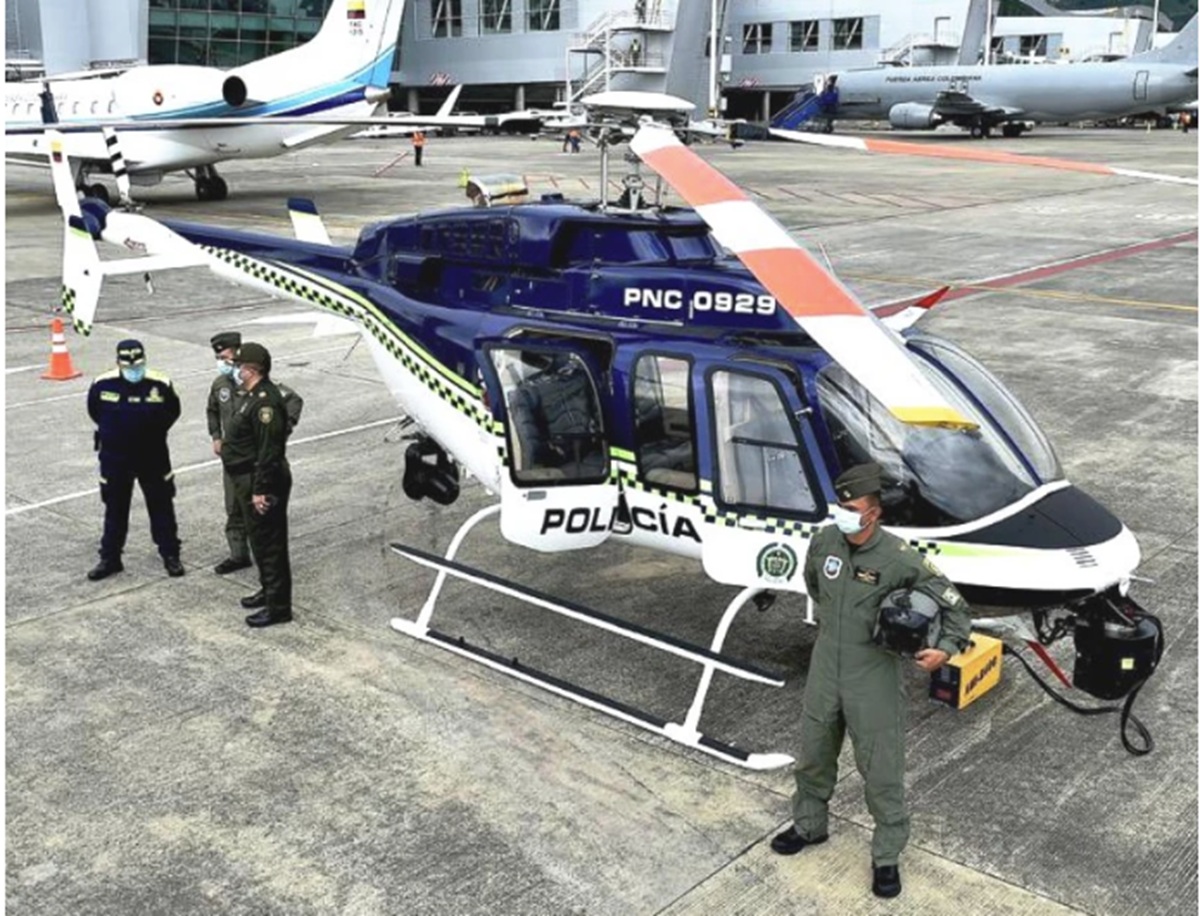 (Foto Ilustrativa de un helicóptero de la Policía colombiana)