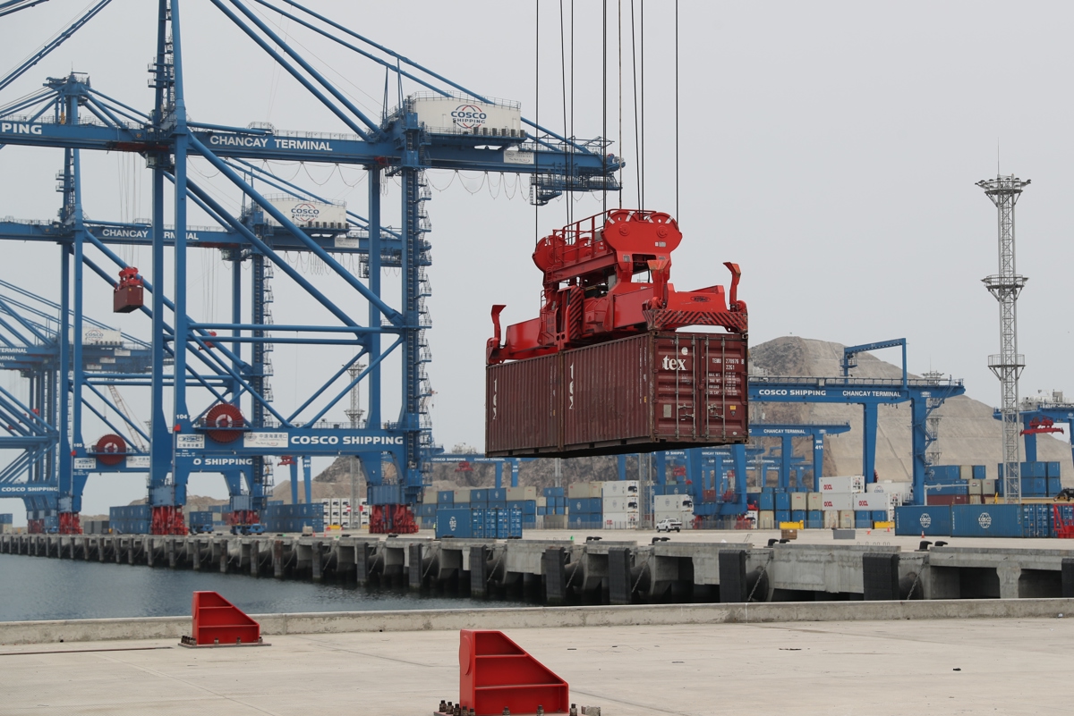 Vista de un contenedor en un puerto. (Foto de Paolo Aguilar de la agencia EFE)