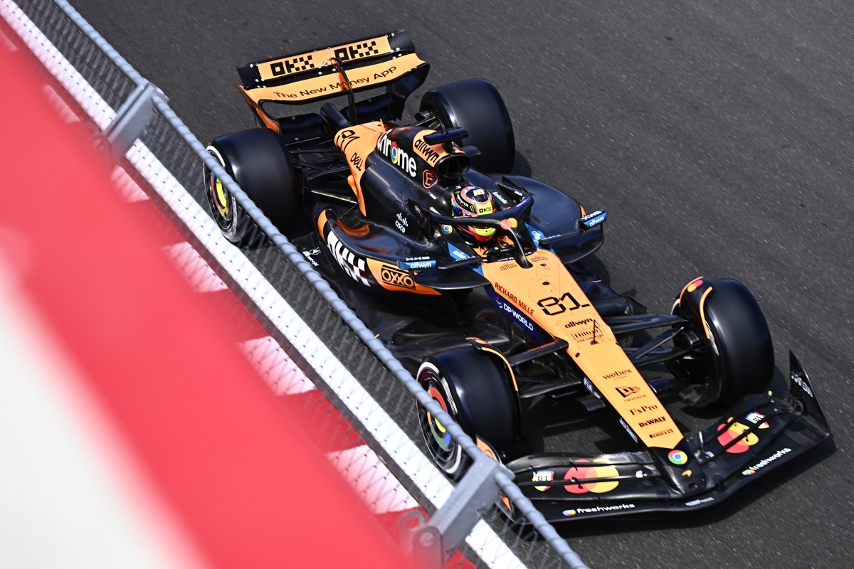 El piloto australiano de McLaren, Oscar Piastri, durante los entrenamientos libres del Gran Premio de Hungría de F1. (Foto de Boglarka Bodnar de la agencia EFE/EPA)