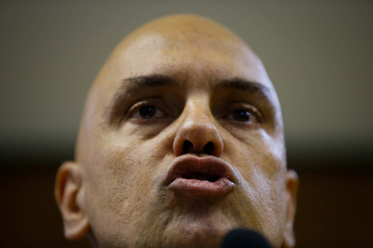 Fotografía de archivo de Alexandre de Moraes, juez de la Corte Suprema de Brasil, durante una audiencia, en Brasilia. (Foto de Fernando Bizerra Jr. de la agencia EFE)