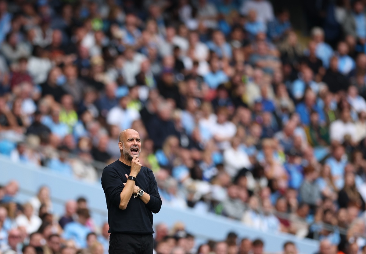 El técnico del Manchester City Pep Guardiola. (Foto de Adam Vaughan de la agencia EFE/EPA)