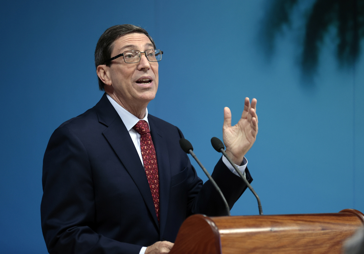 El canciller de Cuba, Bruno Rodríguez, durante una rueda de prensa, en La Habana (Cuba). (Foto de archivo de Ernesto Mastrascusa de la agencia EFE)