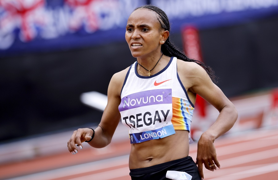 La etíope Gudaf Tsega en una foto de EFE.