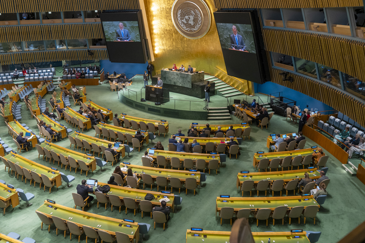 Fotografía del 24 de septiembre de 2025 de la Asamblea General de la Organización de las Naciones Unidas (ONU). (Foto de Ángel Colmenares de la agencia EFE)