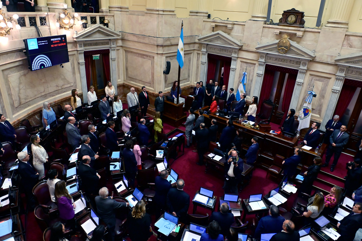 Una vista general de la sesión de debate en el Senado. (Foto de Matías Martin Campaya de la agencia EFE)
