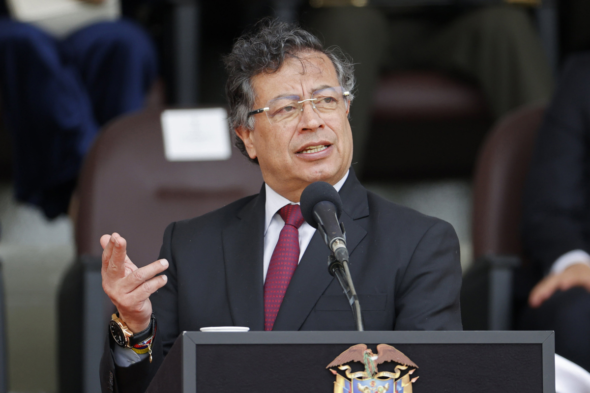 El presidente de Colombia, Gustavo Petro, durante un acto público, en Bogotá (Colombia). (Foto de Mauricio Dueñas de la agencia EFE)
