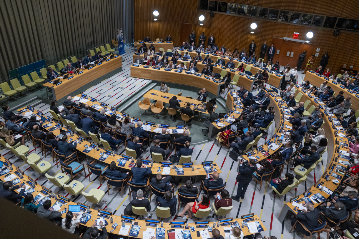 Vista general de la segunda edición del foro en defensa de la democracia este miércoles, en Nueva York (Estados Unidos). (Foto de Ángel Colmenares de la agencia EFE)