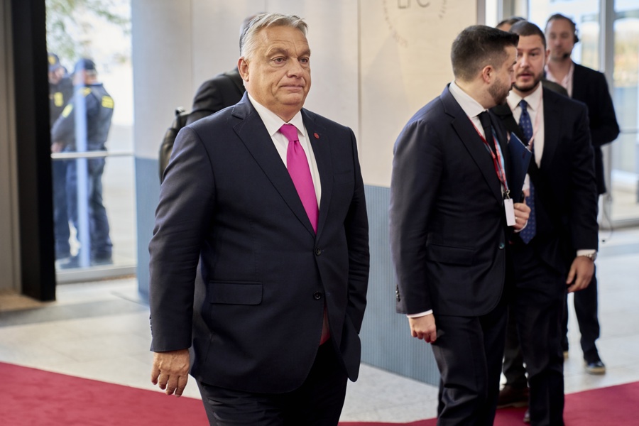El primer ministro de Hungría, Viktor Orbán, llega a la 7ª reunión de la Comunidad Política Europea (EPC) en Copenhague, Dinamarca. (Foto de EFE)