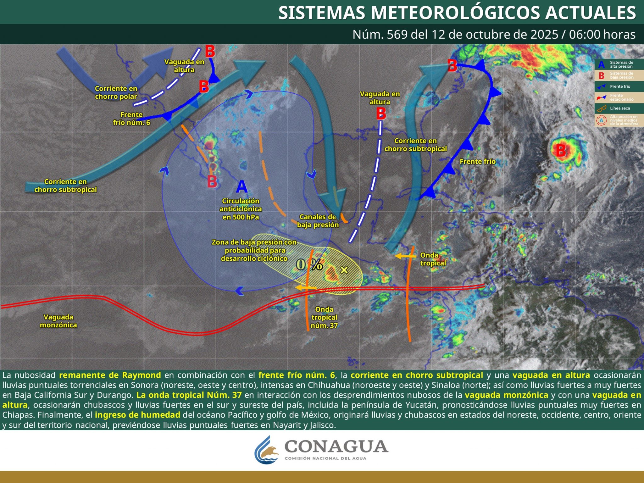 Imagen del Servicio Meteorológico Nacional,