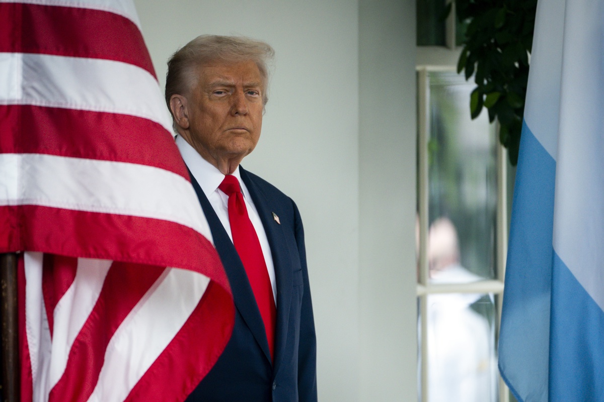 El presidente de Estados Unidos, Donald Trump, en la Casa Blanca en Washington, DC, EUA, el 14 de octubre de 2025. (Foto de Will Oliver de la agencia EFE/EPA)