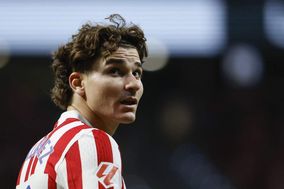 Julián Álvarez, durante el último partido ante Osasuna. (Foto de Mariscal de la agencia EFE)