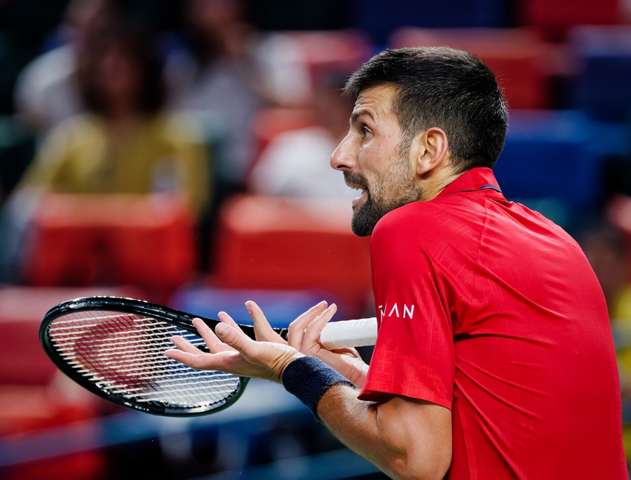 El serbio Novak Djokovic,en el Masters 1000 de Shanghái. (Foto de EFE)