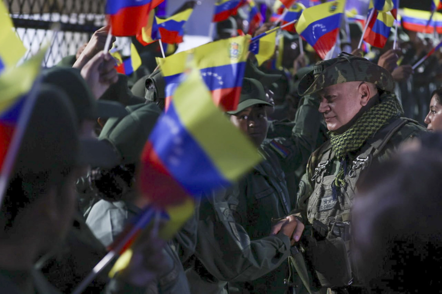 Fotografía cedida a EFE por el Ministerio de Interior, Justicia y Paz de Venezuela del ministro del interior, Diosdado Cabello, durante una actividad, en Aragua, Venezuela.
