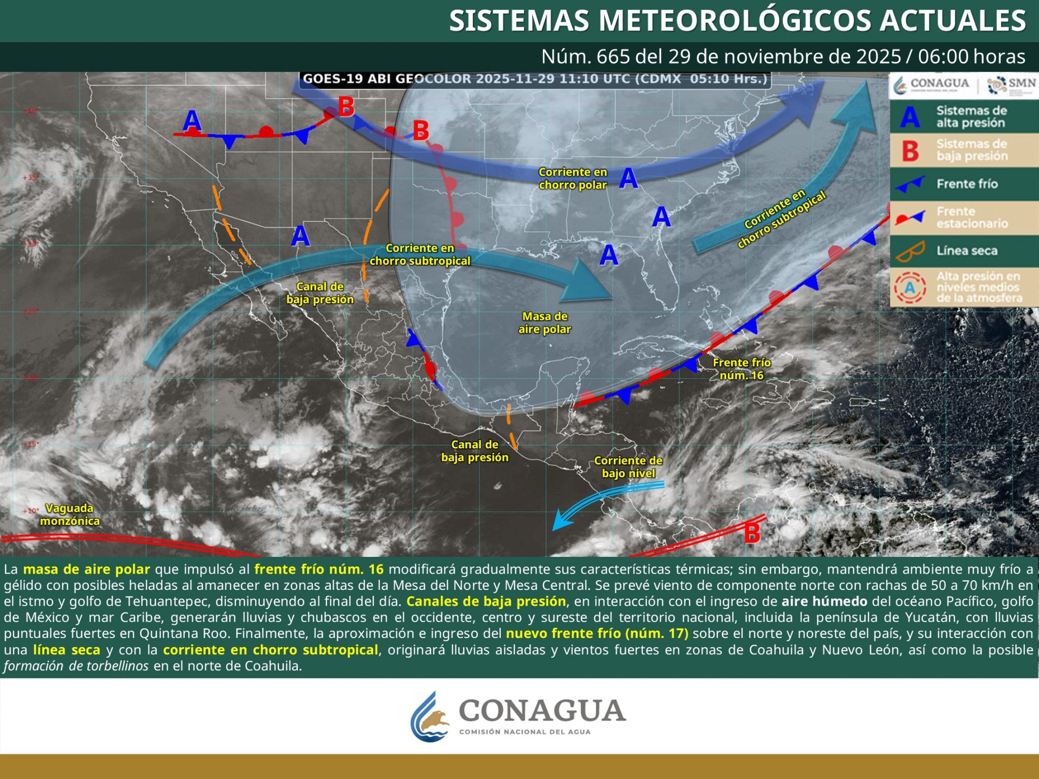 Imagen del Servicio Meteorológico Nacional.