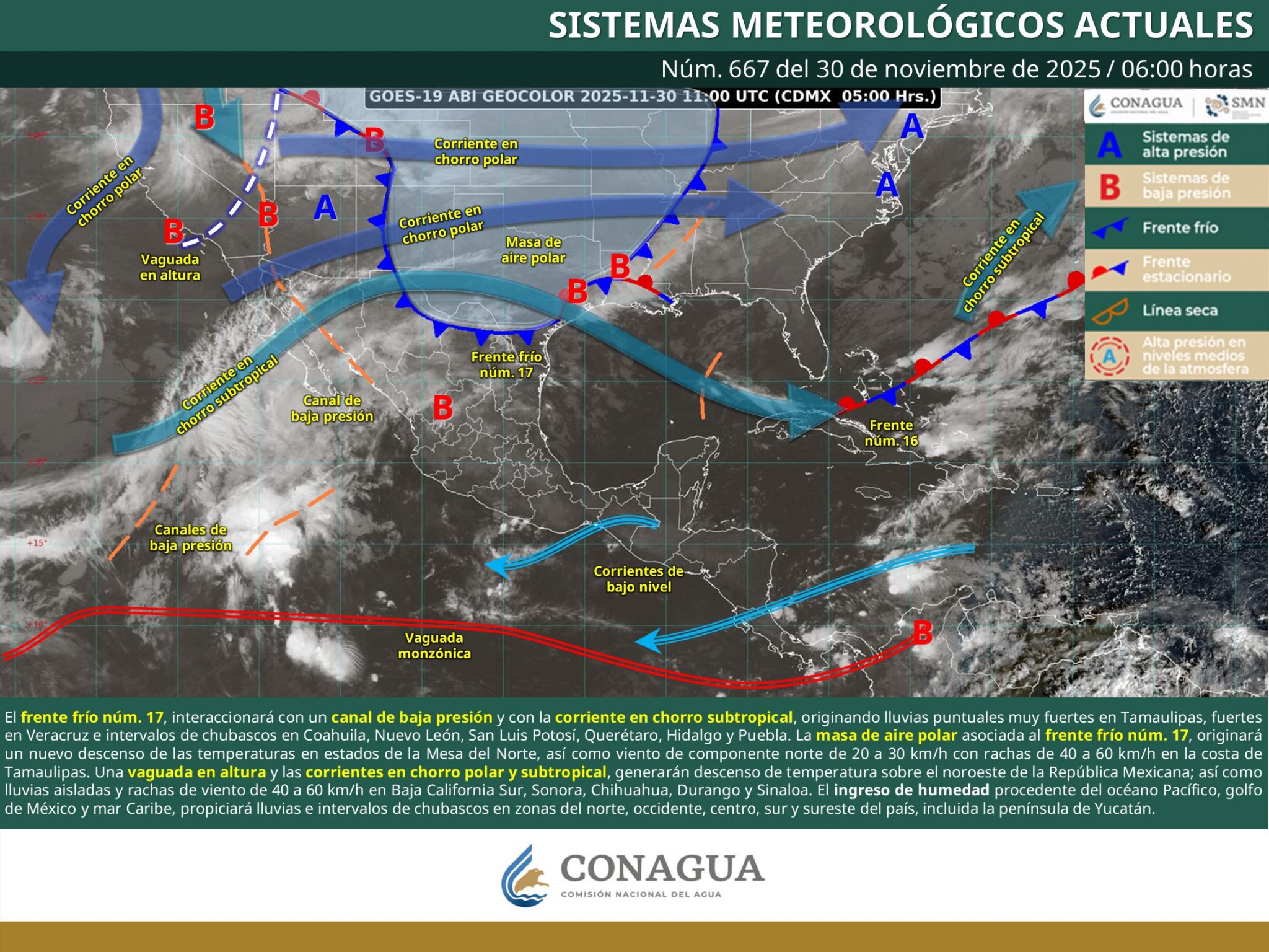 Imagen del Servicio Meteorológico Nacional.