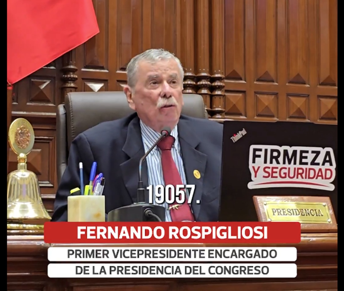 (Video: Captura de Pantalla de la sesión del Congreso del Perú donde se aprobó el dictamen para declarar persona non grata a la presidenta Claudia Sheinbaum)
