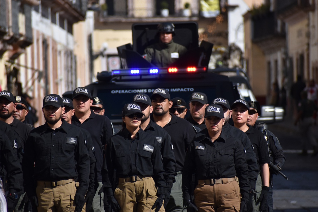 (Foto ilustrativa de agentes de policía tomadas de las redes sociales de la Fiscalía General de Justicia del Estado de Zacatecas)