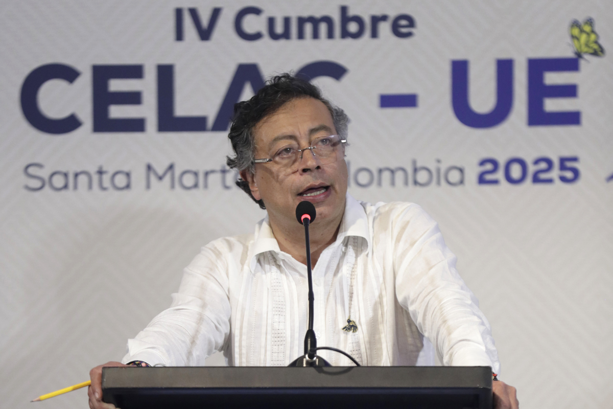 El presidente de Colombia, Gustavo Petro, en Santa Marta (Colombia). (Foto de Carlos Ortega de la agencia EFE)