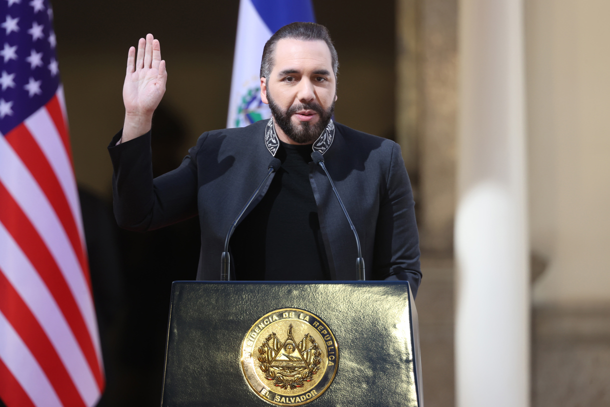El presidente de El Salvador, Nayib Bukele en San Salvador (El Salvador). (Foto de Javier Aparicio de la agencia EFE)