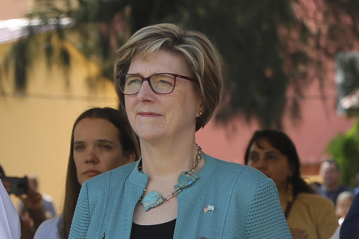 La exembajadora de Estados Unidos en Honduras, Laura Dogu, durante un evento público en Tegucigalpa (Honduras). (Foto de archivo del 6 de junio de Gustavo Amador de la agencia EFE)