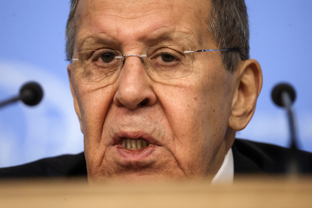 El ministro de Asuntos Exteriores ruso, Serguéi Lavrov, celebra su conferencia de prensa anual en Moscú (Rusia) el 20 de enero de 2026. (Foto de Maxim Shipenkov de la agencia EFE/EPA)