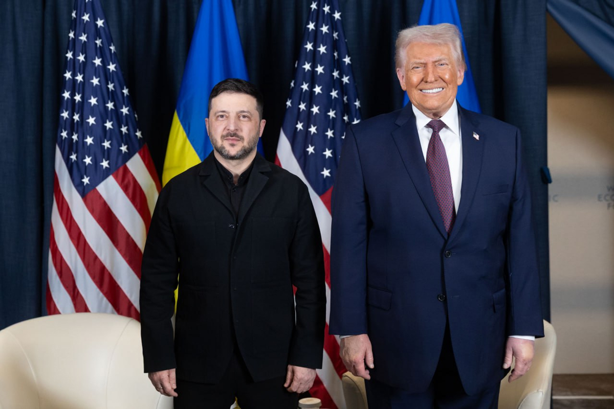El presidente estadounidense, Donald Trump, al término de su reunión en Davos con el líder ucraniano, Volodímir Zelenski, que el encuentro para abordar el fin de la guerra de Rusia en Ucrania ha sido “bueno” y reiteró que ambas partes quieren alcanzar la paz. (Foto de archivo de Volodymyr Zelenskyy vía Telegram)