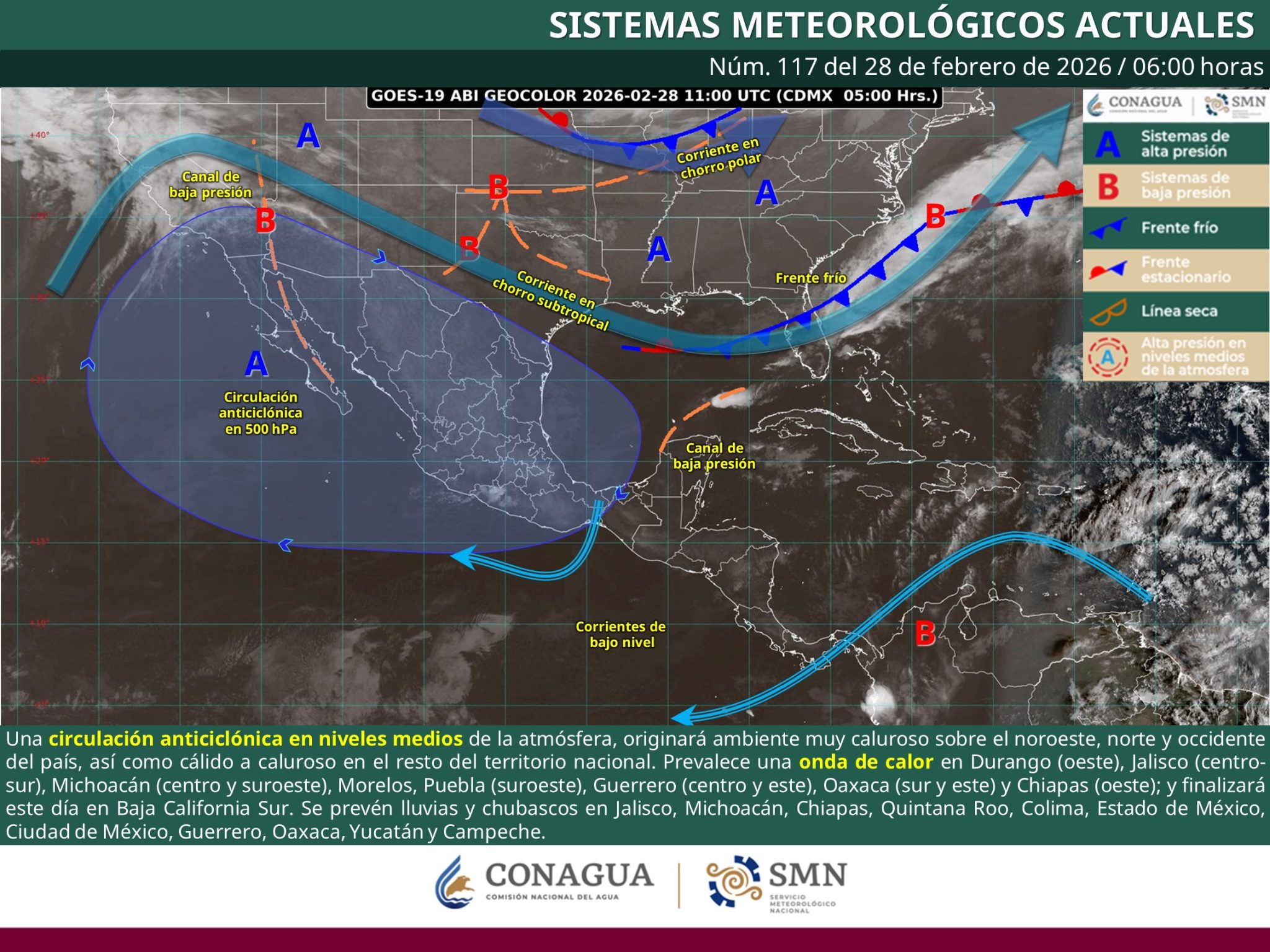 Imagen del Servicio Meteorológico Nacional.