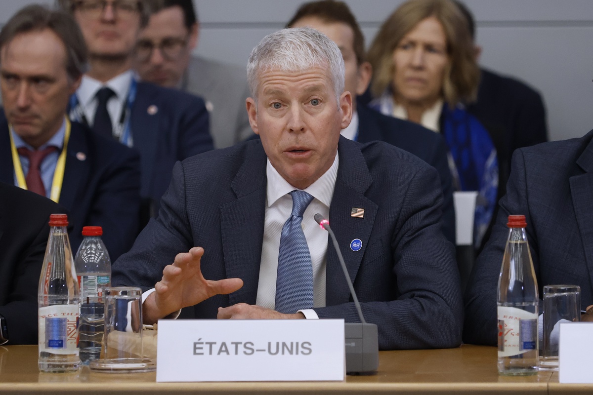 El secretario de Energía de Estados Unidos, Chris Wright, participa este miércoles en la reunión ministerial de la Agencia Internacional de la Energía (AIE) en París. (Foto de Yoan Valat de la agencia EFE/EPA)