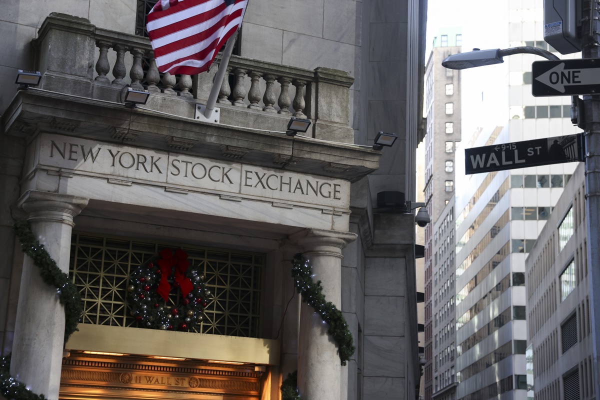 Exterior del edificio de la Bolsa de Valores de Nueva York. (Foto de archivo de Sarah Yenesel de la agencia EFE)