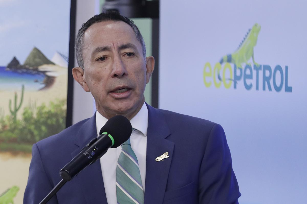 El presidente de Ecopetrol, Ricardo Roa, en rueda de prensa en Bogotá (Colombia). (Foto de archivo del 7 de julo de 2025 de Carlos Ortega de la agencia EFE)