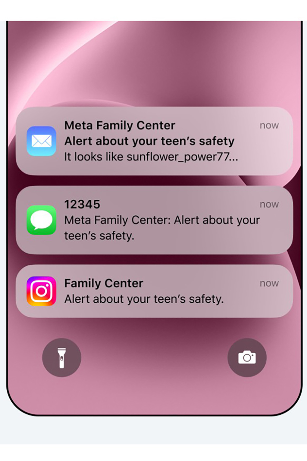 Fotografía cedida que muestra notificaciones en la pantalla de un teléfono móvil. ( EFE/ Meta)