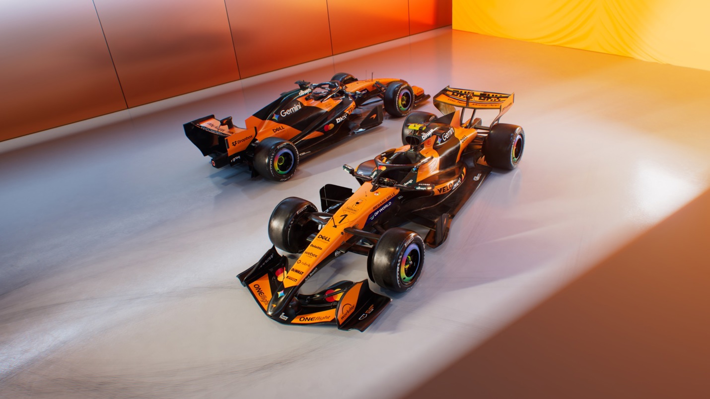 La escudería de Fórmula 1 McLaren, vigente campeón del mundial de pilotos y de constructores, presentó este lunes su nuevo coche para 2026, el MCL40. (Foto de Mclaren)