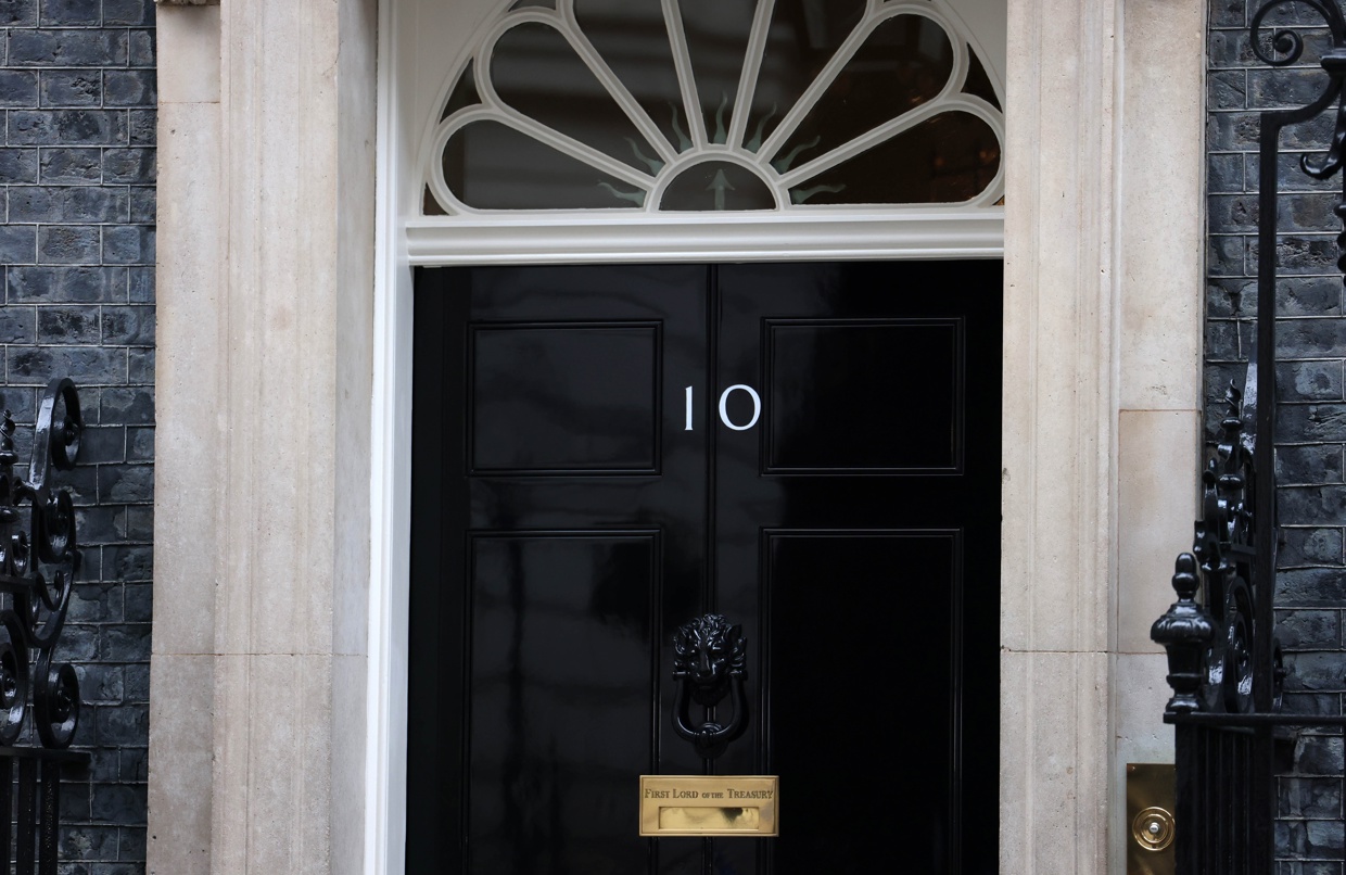 Una vista del número 10 de Downing Street en Londres, Reino Unido, 10 de febrero de 2026 -Reino Unido, Londres-. (Foto de Andy Rain de la agencia EFE/EPA)